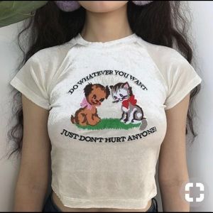 Omighty velvet crop tee!